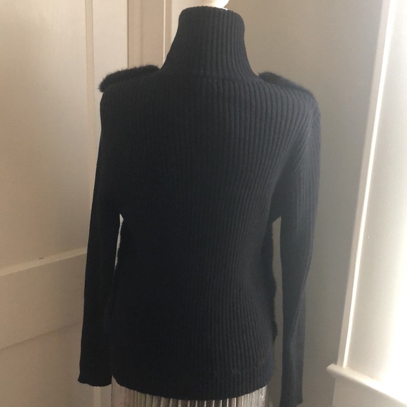 Charter Club Black Faux Fur Sweater Sz. Lg EUC - Picture 4 of 5